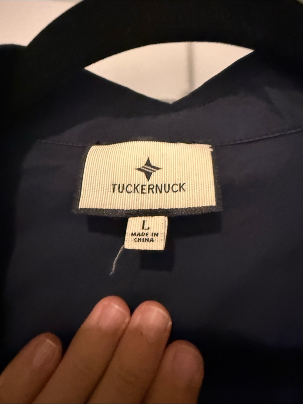 Tuckernuck Navy Cargo Button-Front Shirt Dress - Picture 3 of 6